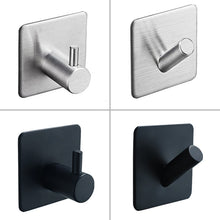 Load image into Gallery viewer, SUS304 Black Robe Hook Wall Hook Towel Hook for Bathroom Stainless Steel Coat Hook Rustproof Hook Hanger for Kitchen Hardware