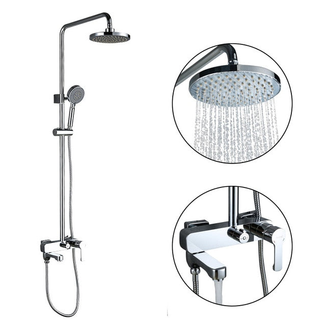 GAPPO Shower System bathroom shower faucet tap bath mixer bathtub faucet set waterfall shower set chrome rain shower head