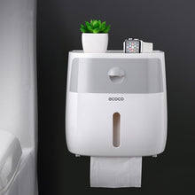 Load image into Gallery viewer, Waterproof Wall Mount Toilet Paper Holder Shelf Toilet Paper Tray Roll Paper Tube Storage Box Creative Tray Tissue Box Home
