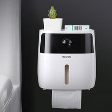 Load image into Gallery viewer, Waterproof Wall Mount Toilet Paper Holder Shelf Toilet Paper Tray Roll Paper Tube Storage Box Creative Tray Tissue Box Home
