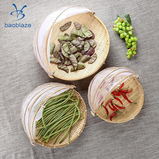 Bamboo Serving Food Tent Basket Hand Woven Fruit Baskets Storage 6 Designs