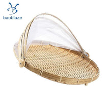 Load image into Gallery viewer, Bamboo Serving Food Tent Basket Hand Woven Fruit Baskets Storage 6 Designs

